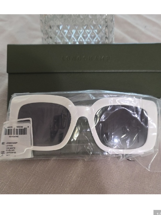 Long Champ White Square Oversized SUNGLASSES NWT! main image 10